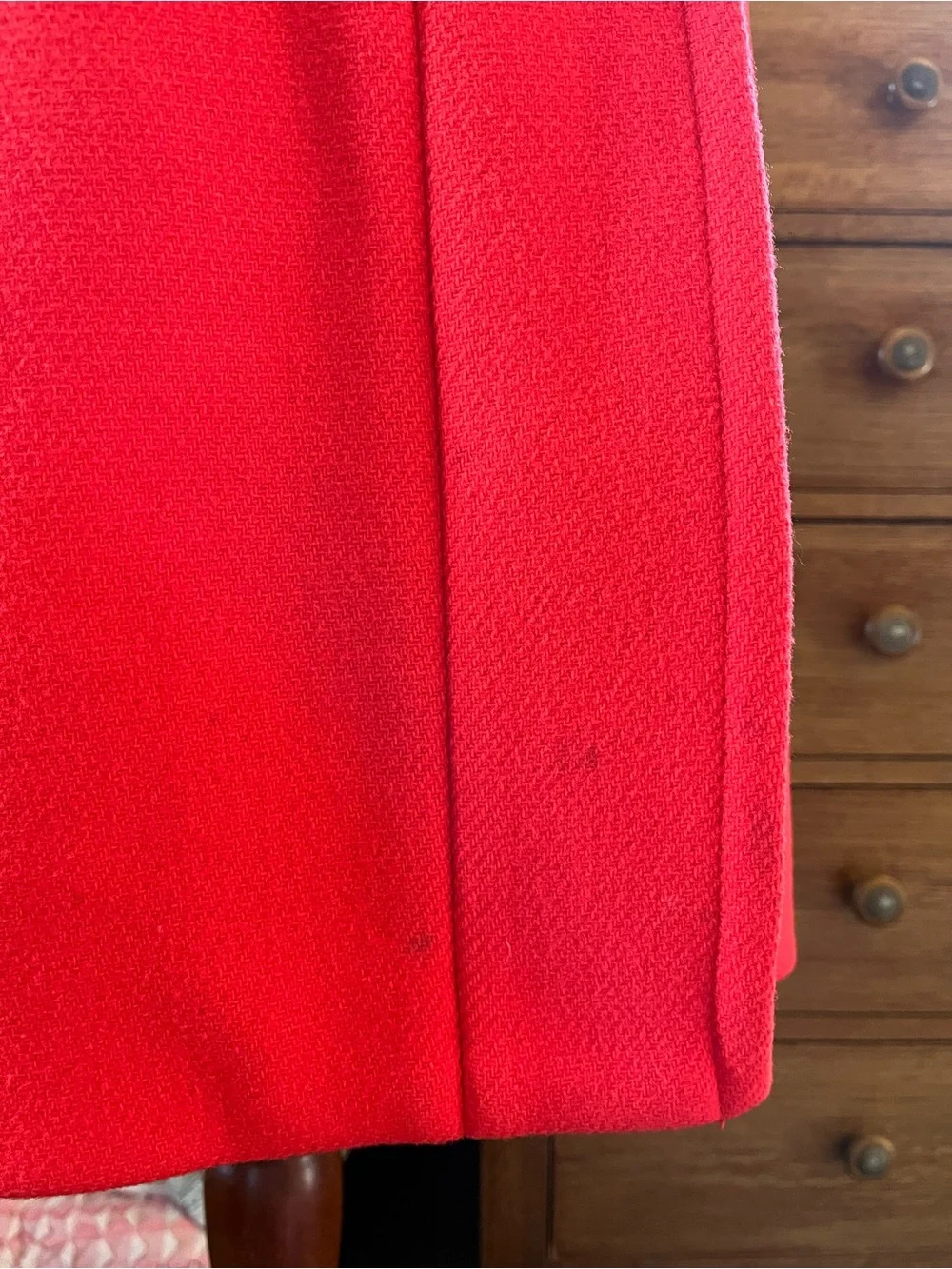 J. Crew Stadium Cloth by Nella Gori Red Wool Coat